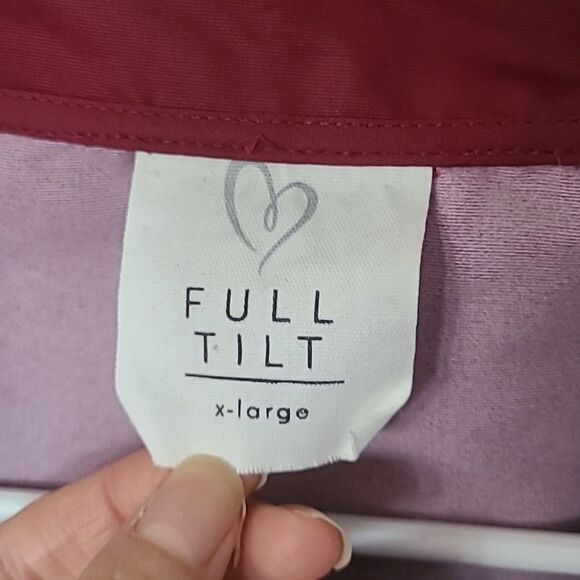 Full Tilt parka windbreaker maroon red Jacket Size extra large lightweight - Picture 2 of 4